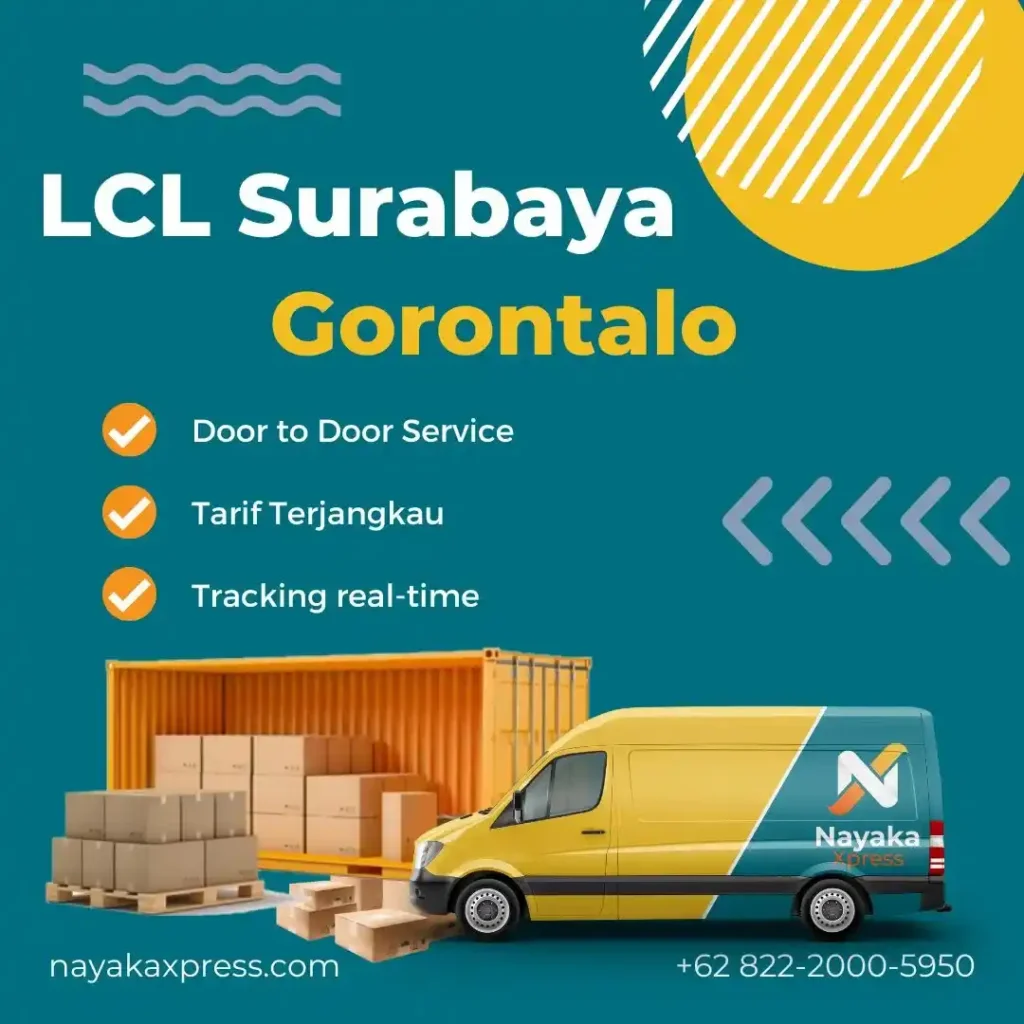 ekspedisi lcl surabaya gorontalo
