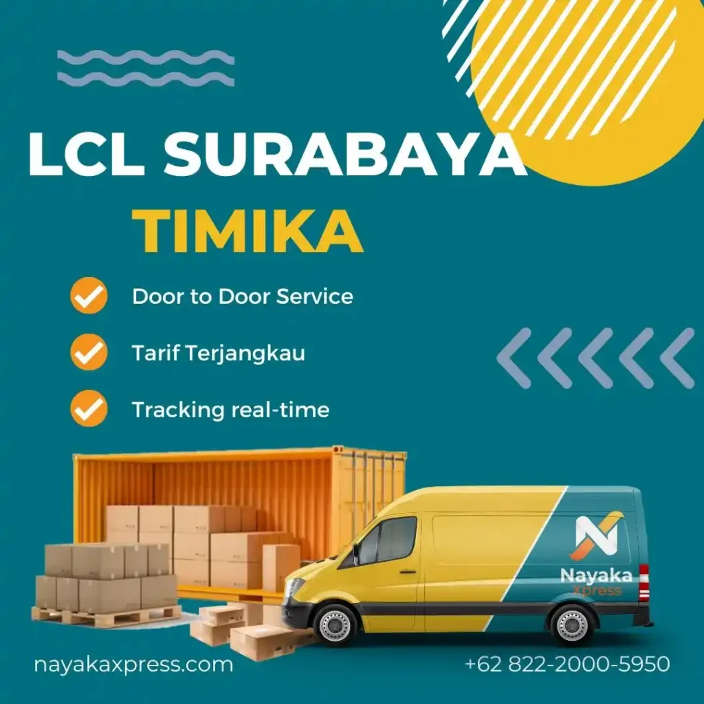 ekspedisi lcl surabaya timika