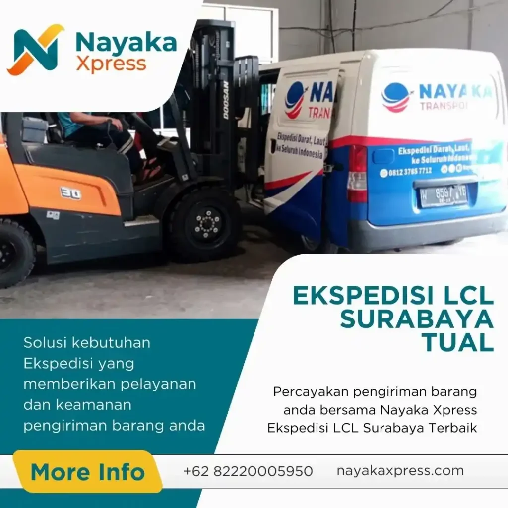 ekspedisi lcl surabaya tual