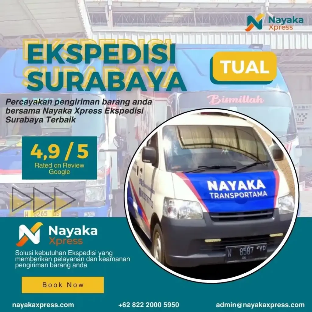 ekspedisi surabaya tual