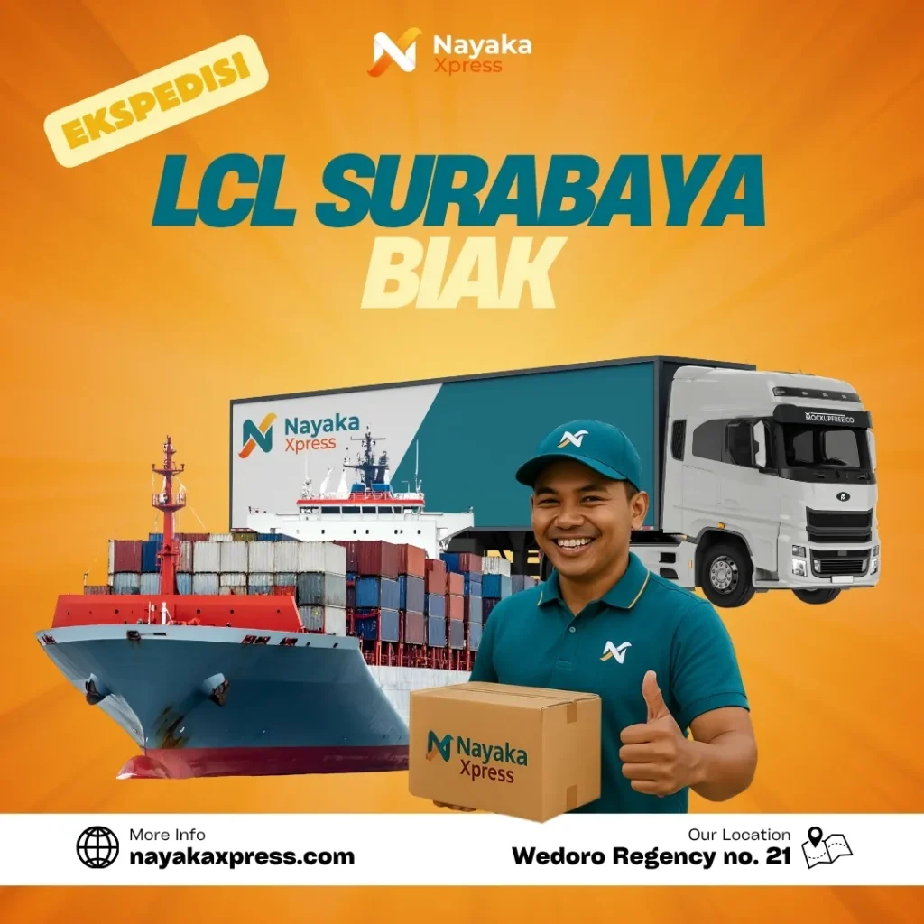 EKSPEDISI LCL SURABAYA BIAK